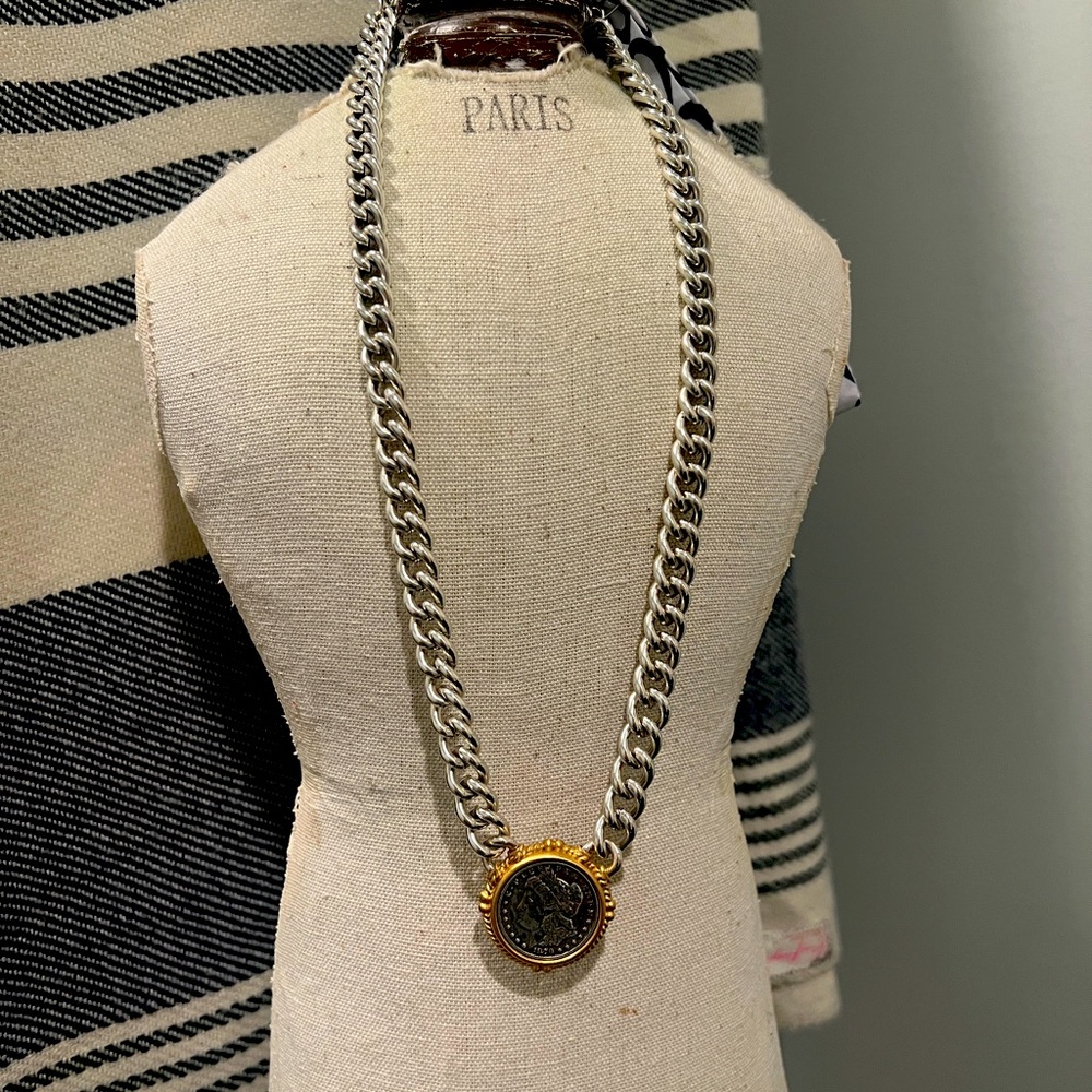 Brighton Lady Liberty coin necklace